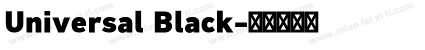 Universal Black字体转换